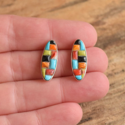 Cobblestone Inlay Earrings